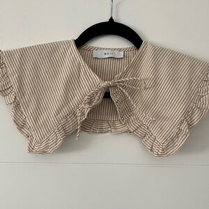Striped Ruffle Collar
